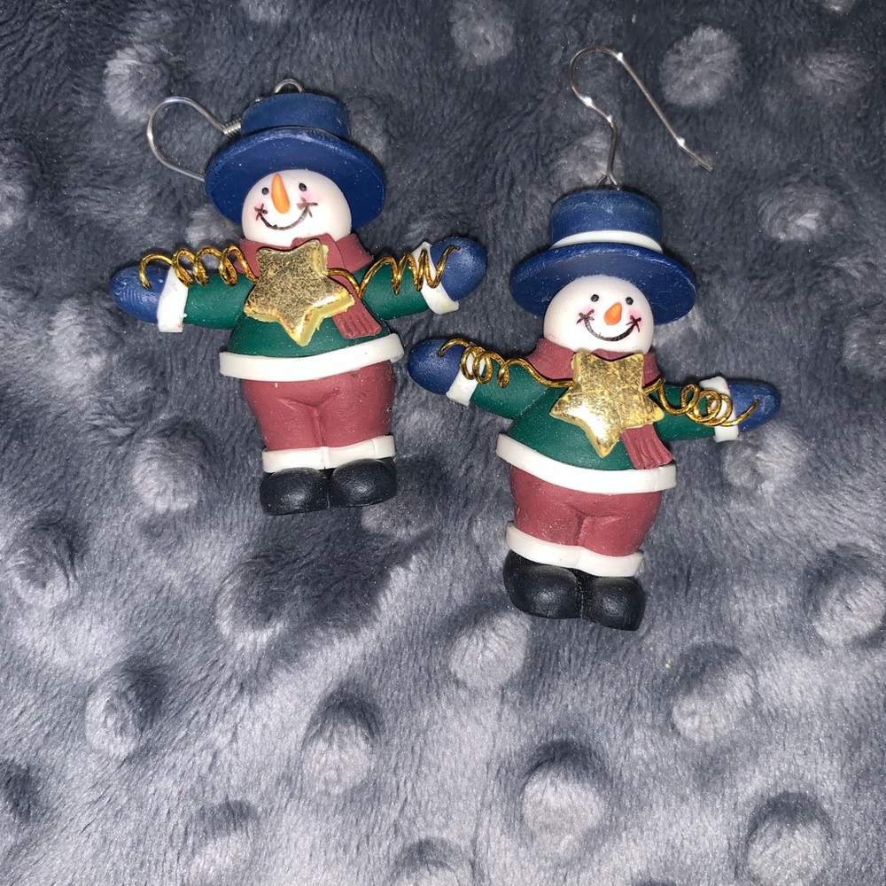 Snowman earrings